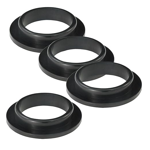 4PCS 40mm (1.57") Silicone Sealing Gaskets - L/O/Convex Shape Washers for Bathroom Sink Drain, Basin Waste Pipe & Odor-Proof Drainage