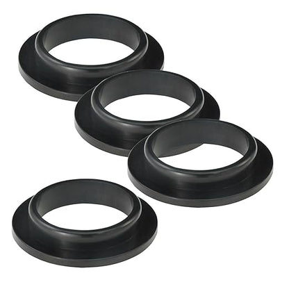 4PCS 40mm (1.57") Silicone Sealing Gaskets - L/O/Convex Shape Washers for Bathroom Sink Drain, Basin Waste Pipe & Odor-Proof Drainage