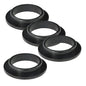4PCS 40mm (1.57") Silicone Sealing Gaskets - L/O/Convex Shape Washers for Bathroom Sink Drain, Basin Waste Pipe & Odor-Proof Drainage