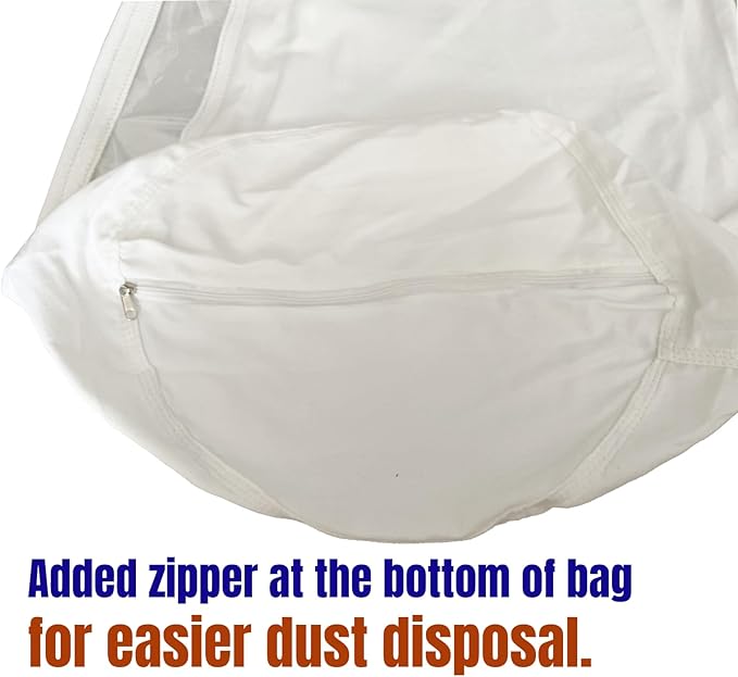 30 Micron Dust Collector Bag with Clamp, 4'' Universal Vacuum Filter Bag for Table Saw, Planer, Woodworking Tools - Fits DEWALT DW735, DW734, Grizzly, Delta, Shop Fox, Rockler & Most Dust Collectors