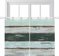Blue Teal Bedroom Curtains 63 Inch Length, Window Curtains Tab Top, Vintage Wooden Retro Art Farmhouse Barns Light Filtering Window Treatments Drapes 42"x63" 2 Panel