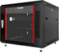 Sysracks 9U Wall Mount Server Rack Cabinet, 19” Locking Network Rack, 24” Deep, Glass Door, with Fan, PDU and Shelf