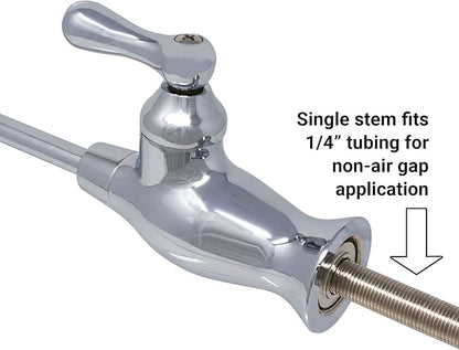Metpure Non-airgap NSF Certified RO Faucet Reverse Osmosis Drinking Water Filtration System Water Dispenser Spout (Chrome). Vase Style with Faucet Wrench.