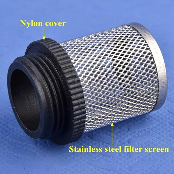 Durable 304 Stainless Steel Water Filter Screen - 1/2" to 2" External Thread for Aquariums, Ponds, Hydroponics(10Pcsx1In)