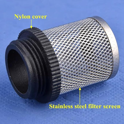 Durable 304 Stainless Steel Water Filter Screen - 1/2" to 2" External Thread for Aquariums, Ponds, Hydroponics(10Pcsx1In)