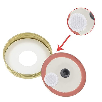 Zonon 128 Pieces Synthetic Filter Paper Stickers 20 mm 0.3 ?m Synthetic Filter Disc Tape Mushroom Applied Under Wide Mouth Mason Jar for Mushroom Cultivation