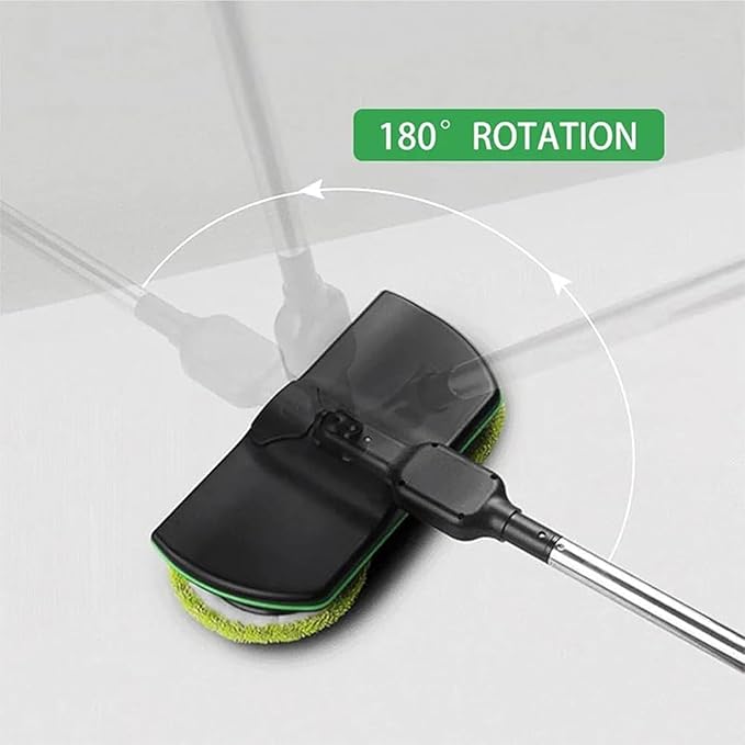 Cordless Electric Mop, 35dB Quiet Floor Cleaner with Dual Motor, Lightweight Spin Scrubber for Hardwood Tile Marble, Adjustable Handle, Rechargeable Polisher, Washable Pads，6 PCS Cleaning Cloths