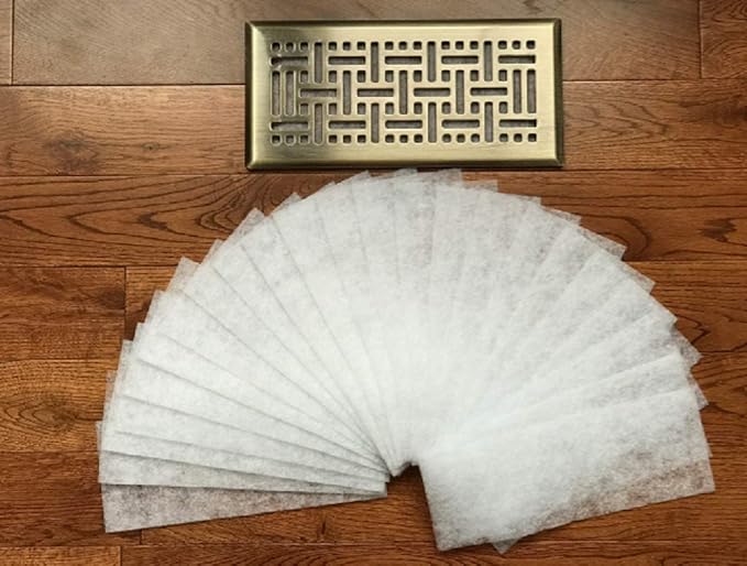 Vent Filters - Pack of 48 | Traps Dirt, Dust, Smoke, Pollen Size Particles | Provides Fresh, Filtered Air for Bathrooms, Bedrooms, Kitchen, Family Rooms.