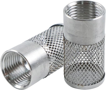 Dia Hose Inlet Suction Strainer Filter, Stainless Steel Water Pump Filter for Garden Irrigation, High Pressure Water Pump, Sprayer & Plumbing Systems (2Pcs 25mm)