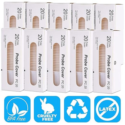 200X Ear Thermometer Probe Covers Lens Filters Refill Caps for All Braun Digital Ear Thermometer Models, BPA Free and Disposable for Braun Thermoscam 7 Series, 6 Series(200)