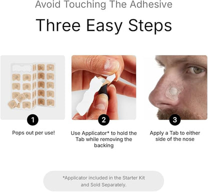 Intake Breathing Refill Tabs (90 Count) – Magnetic Nasal Strips for Sleeping – Snoring Solution – for Better Breathing, Sleep & Exercise, All-Night Comfort
