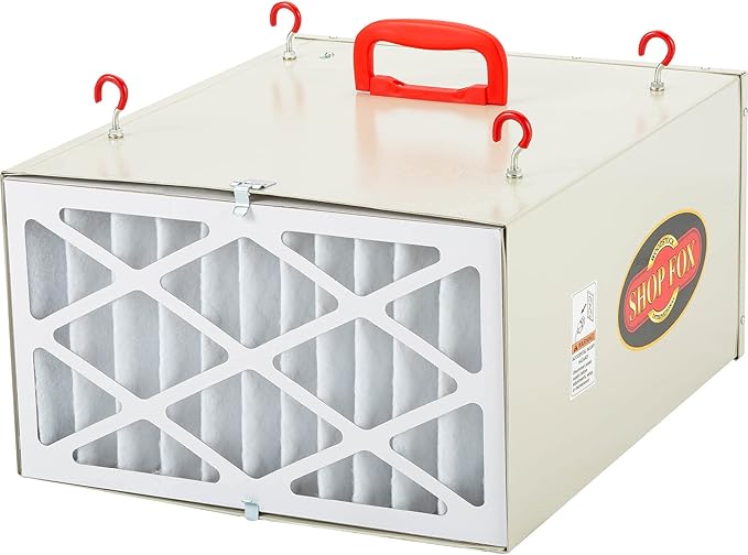 Shop Fox W1830 3-Speed Hanging Air Filter, White