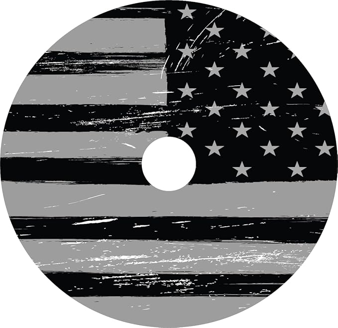Kustom Cycle Parts Black and Grey American Flag Plastic Air Cleaner Console Insert! Compatible with 2024+ Harley Davidson Touring Street Glides & Road Glides