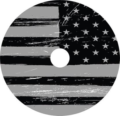 Kustom Cycle Parts Black and Grey American Flag Plastic Air Cleaner Console Insert! Compatible with 2024+ Harley Davidson Touring Street Glides & Road Glides