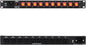 10 Outlets 1U Horizontal PDU Network Rackmount Power Strip with Surge Protector, (SPD-10KA) 100-240V,15A 3600 Joules, w/10 LED Switches and 6ft 14 AWG Cord
