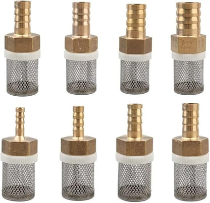 Pro-Grade Sprayer Filter Kit - 6/10/13/19mm Brass & SS Mesh for Car Detailing & Greenhouse Irrigation(12mm)