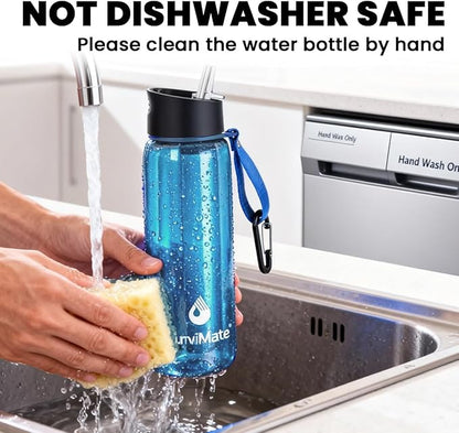 SurviMate 5-Stage 0.01μm Ultra-Filtration Filtered Water Bottle, BPA-Free Material, NSF/ANSI 42&372 Certified, Portable Water Filter Bottle for Survival, Camping, Hiking, and Emergency Use