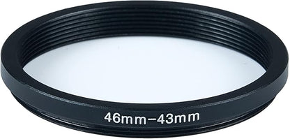 46mm to 43mm Step-Down Ring Filter Adapter for All Brands UV ND CPL Metal Ring Step-Down Rings Adapter Filter (46mm-43mm)