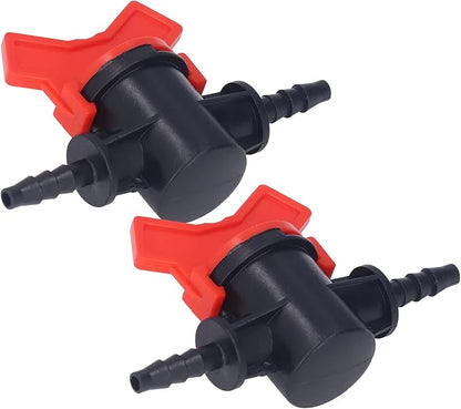 Regulator ABS Plastic Liquid Control Stop Valve for Domestic Water Pumps Solar Water Heaters Construction Sites 2PCS Straight Through Valve (4MM regulator)