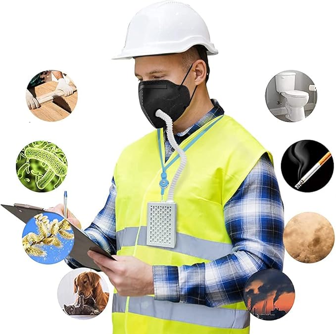 Bwinmak Electric Portable Rechargeable Air Purifier Makes with Filter for Dust,Sanding,Polishing,Weeding,Protection Works