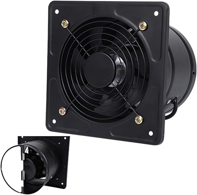 6 inch, High Speed Explosion-Proof Garage Ventilation Fan 6-10 Inch 220V Low Noise Metal Bathroom Exhaust Smoke Fan for Home Use, Greenhouse Easy to Store