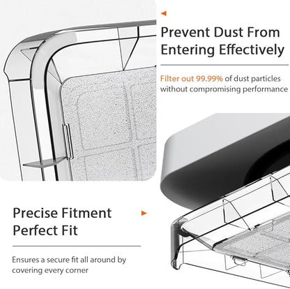 IFCASE Desktop Dust, Air Filter Stand for Mac Mini 2010-2023 M1 M2 Pro, Mac Studio M1 M2 Max/Ultra (Clear)