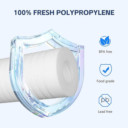 BLUERISE 5 Micron 10" x 2.5" Water Filter Replacement Whole House Sediment Home Water Filter Replacement Cartridge Ro Sediment Filter Easy Installation Fits Any 10" Reverse Osmosis Unit - 6 Pack