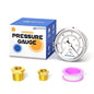 MEANLIN MEASURE -30inHG~0Psi Vacuum Gauge Stainless Steel 1/8" NPT 2" FACE DIAL Waterproof for Air Compressor HVAC Negative Pressure Hand Pump Pool Back Mount with 1/4" NPT and 3/8" NPT Hex Bushing