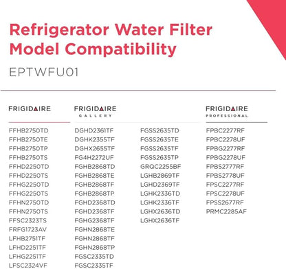 FRIGIDAIRE EPTWFU01 PureSource Ultra II Refrigerator Water Filter, 1 Count, White