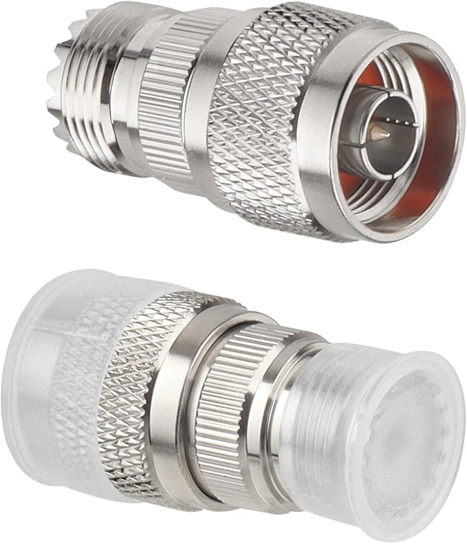 4 Pack N Male to UHF Female SO-239 Connector Adapter N Connector to PL-259 SO239 RF Coaxial Cable Adapter