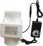 Inline Duct Fan 3 Inch Ventilation Exhaust Booster Variable Powerful 32 Cfm Quiet Fan Filter Duct Kit 7W 12V Extractor Blower for Grow Tent