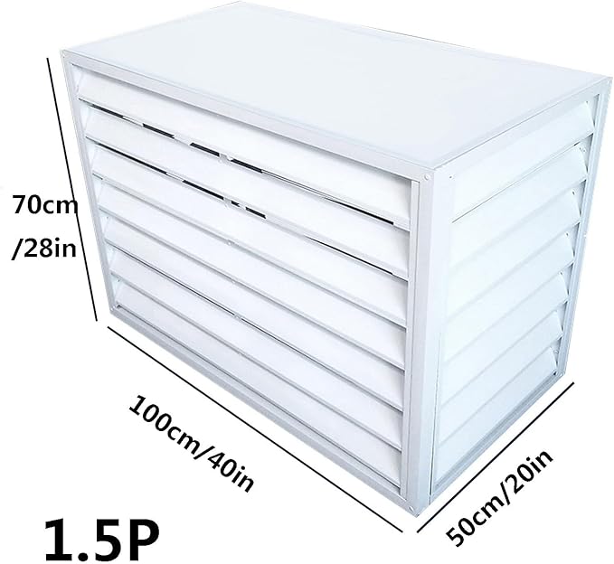 Pool pump covers for outside units, outdoor garbage can enclosures, aluminum outdoor garden air conditioner cover, sturdy and durable, noise-proof, suitable for gardens, balconies, walls ( Color : FOU