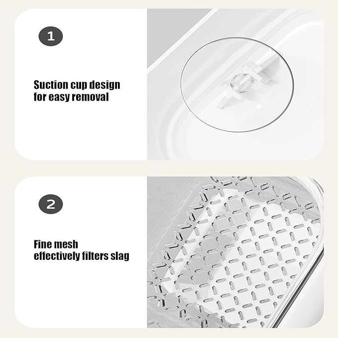 Sink Filter Basket, Efficient Drainage Design, 150g, Suction Cup Sink Rack, Kitchen Drain Basket, Compact & Space-Saving, for Home, Apartment, Restaurant, Dorm, Fruit, Vegetable, Pasta