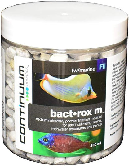Continuum Aquatics Bact Rox M - Porous Biological Filter Media for use in Ponds, Reefs, Marine, and Freshwater Aquariums, Medium, 250 ml