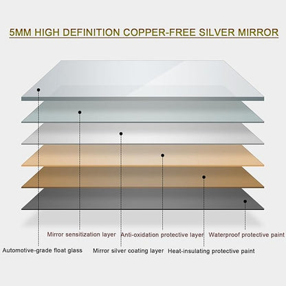 Smart Lighted Bathroom Mirror for Wall，Bathroom Mirror with LED Lights，Energy-Saving LED Smart Mirrors，LED Mirror for Bathroom，with Demister Pad and Smart Touch Switch(H60*W90cm/H23.6*W35.4IN)