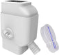 Gutter Downspout Diverter with Built-in Filter Screen Fits for 2"x3" and 3"x4" Downspout, Rainwater Collection System with Adjustable Valve and 4ft. Hose, Diverts Large Water Flow, White