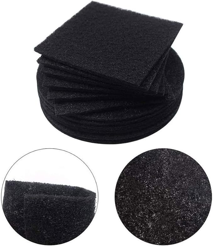 Compost Bin Filters, 12 Pcs, Activated Carbon Filters for 1/1.3 Gallon Compost Bin, Kitchen Compost Pail, 6 Round 6.5 inch and 6 Square 4.65 inch Diameter