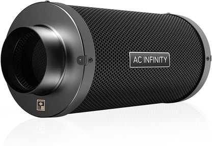 AC Infinity Air Carbon Filter XL 4", with Premium Australian Virgin Charcoal, Pre-Filter and Rope Hangers, Odor Scrubber fit for Inline Duct Fan, Odor Control, Hydroponics