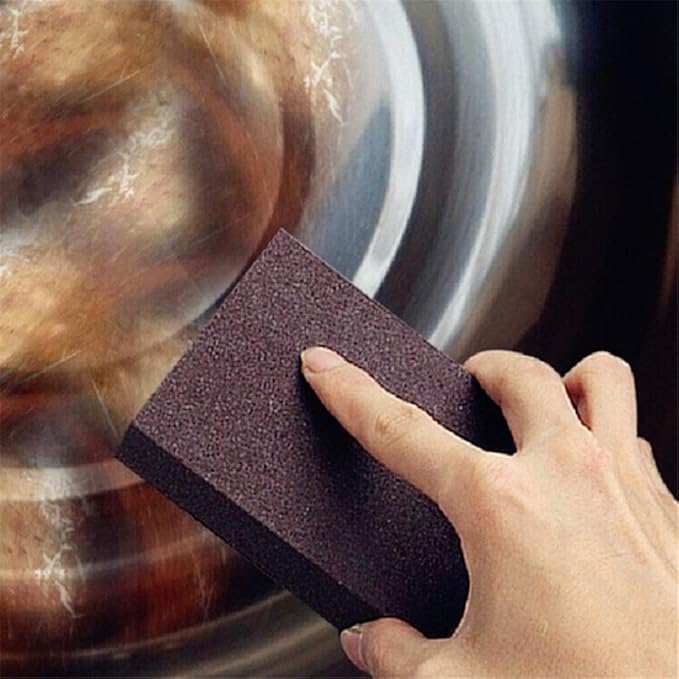 Hofumix Dish Sponge Brush Scrubber Sponge Scouring Metallic Cleaning Pads Multi-Purpose Cleaner for Kitchen Cooking Utensil 4 Pack