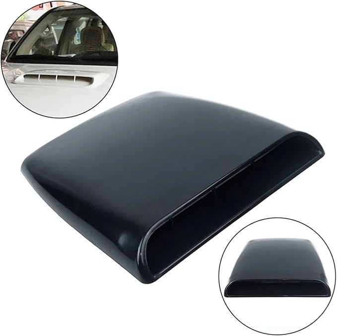 Universal Auto Engine Cover Hood Scoop Vent Car Bonnet Air Intake Inlet 4x4 Offroads Accessories Tuning Compatible For Honda Jazz Decorative(Black)