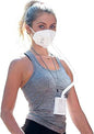 BROAD Breathe Easier AirPro Mask Rechargeable Reusable Air Purifying Respirator with a HEPA Filter