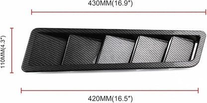 2Pcs Car Hood Vent Trim Louver Air Flow Intake Universal Compatible For Ford Compatible For Honda SUV Offroads(Carbon look)