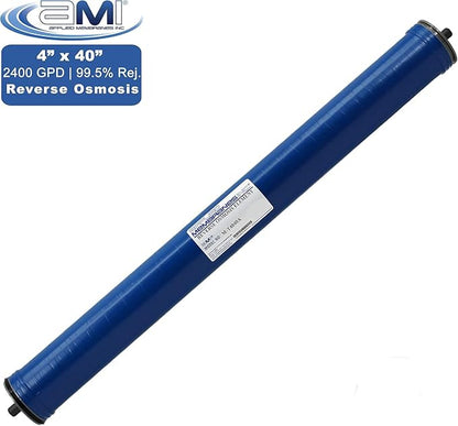4x40 Reverse Osmosis Membrane Element for Tap Water | 2400 GPD at 225 psi | 99.5% Rejection | Replacement Commercial RO Membrane | Applied Membranes USA M-T4040A (Replaces TW30-4040)…