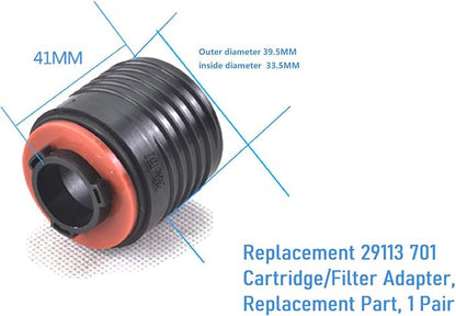Filter Adapter, Replacement Part for 701, 7000 Series Facepiece Accessories, 40mm Black Plastic Cartridge/Filter Adapter (1 Pair, 2 PCS)