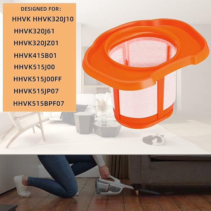4Pack Filters HHVKF10 For BLACK+DECKER HHVK320J10 HHVK320J61 HHVK320JZ01 HHVK415B01 HHVK515J00 HHVK515J00FF HHVK515JP07 HHVK515BPF07 Hand Vacuum Replacement Parts