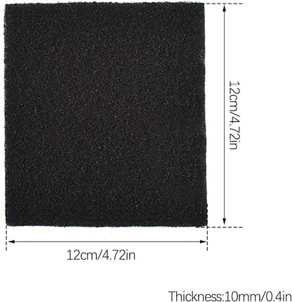 Eagles Square Compost Bin Filters, 10PCS, 4.7" x 4.7" x 0.4" Charcoal Filters for Kitchen Compost Bin Pail, Square Activated Carbon Filter Bio Bucket Filter Universal Size