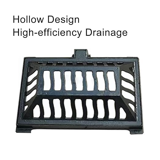 Manhole Cover and Frame Ductile Iron, Heavy Duty Drain Grate, One-Piece Design, Reinforced Drainage Covers for Yard, Garden, Construction Sites(75 * 45 * 18 cm/30 * 18 * 7 in)