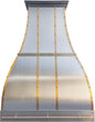 CHETTO C Stainless Steel Range Hood Cover with Quiet Vent Hood Insert Custom Handcrafted Metal Kitchen Fan with Towel Rack LED Light 30"W x24"D x57"H Brushed Stainless Steel Wall Mount