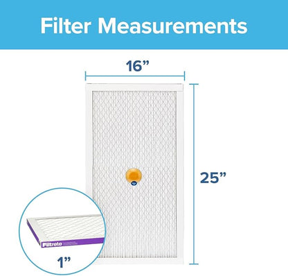 Filtrete 16x25x1 AC Furnace SMART Air Filter, MERV 12, MPR 1500, Track Filter Life With Bluetooth Enabled Sensor, CERTIFIED asthma & allergy friendly, 2-Pack (Actual Size15.719x24.72x0.78 in)