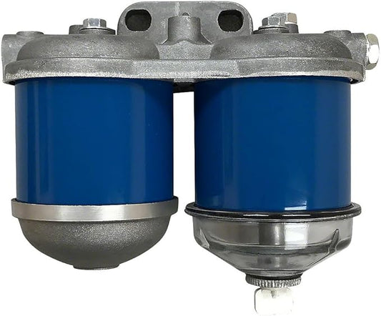 Dual Stage Fuel Filter Assembly Fits International 574 584 884 Ford 2910 3000 4600 7910 Massey Tractor 83929882 EBPN9N166AA1446891M91